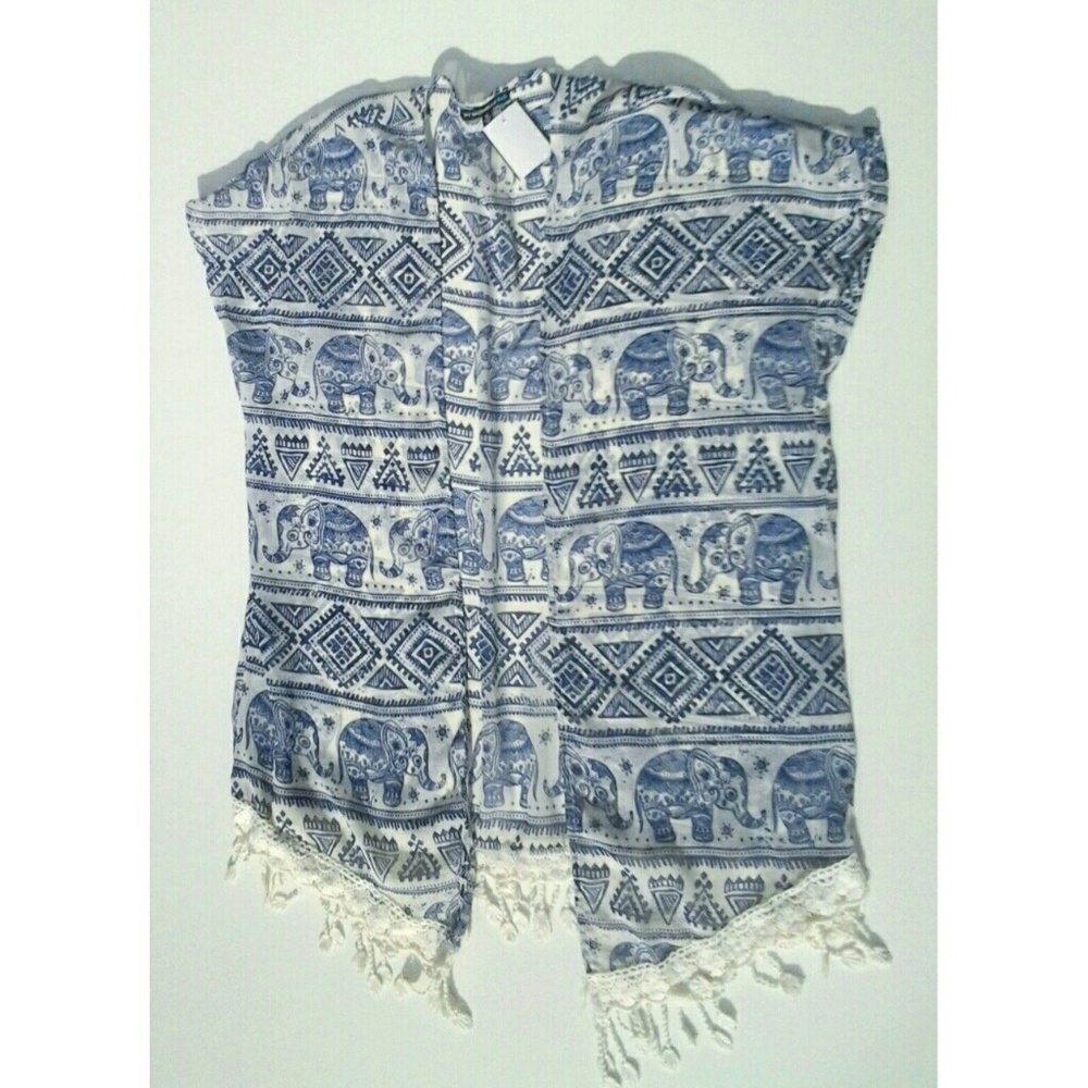 My Michelle Girls boho sheer elephant jacket XL